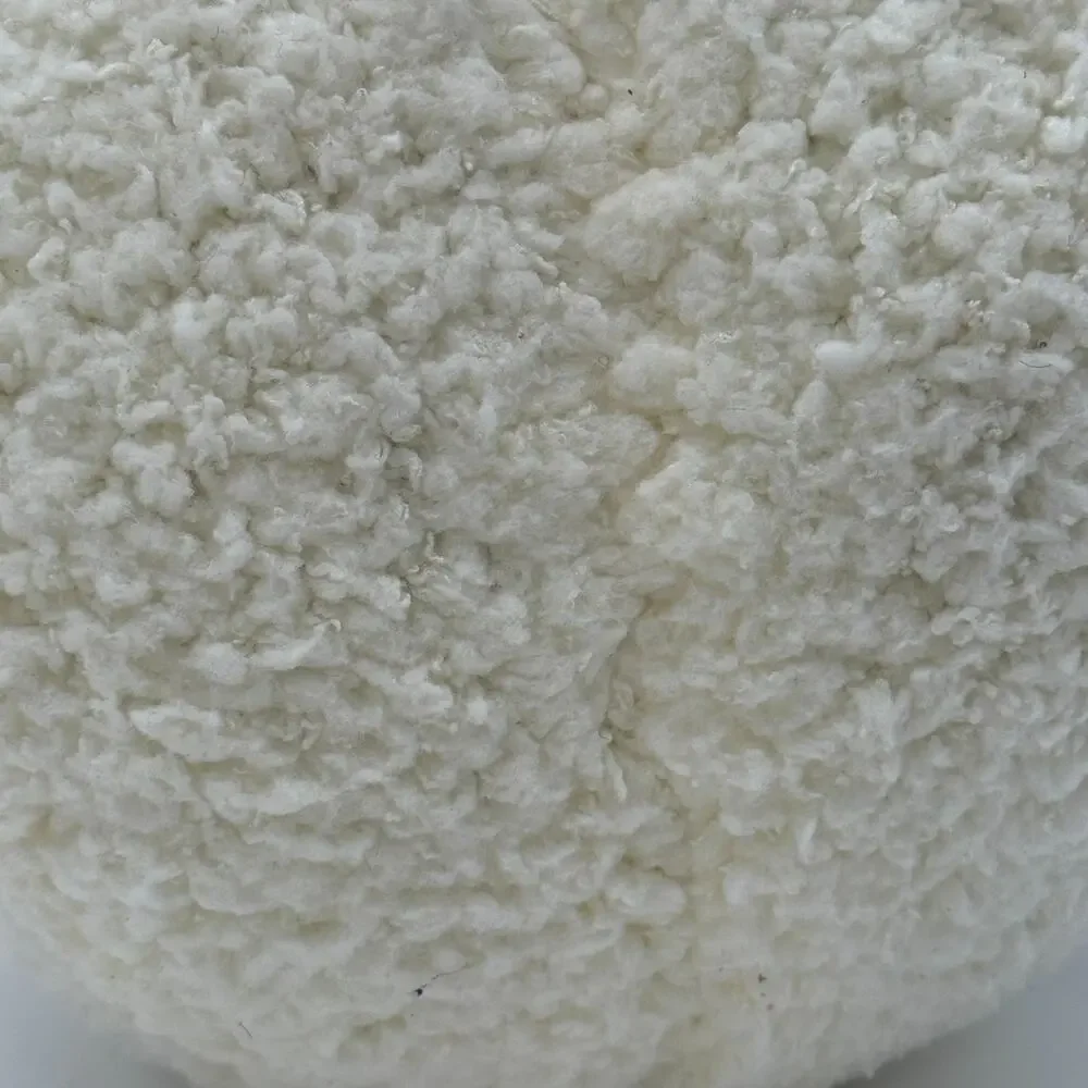 Target Decorative Ball Pillow 9” White Faux Fur Ball‎ Throw Accent NEW